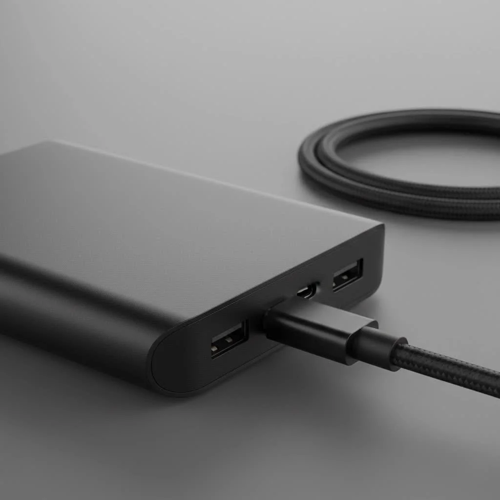 USB-C hub connecting multiple devices to a laptop